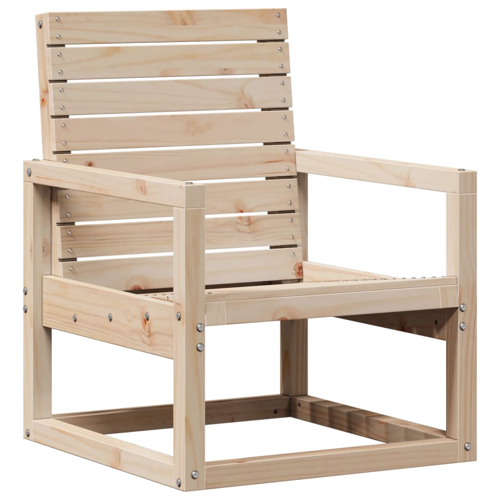 vidaXL Silla de jardín madera maciza de pino 57,5x63x76 cm