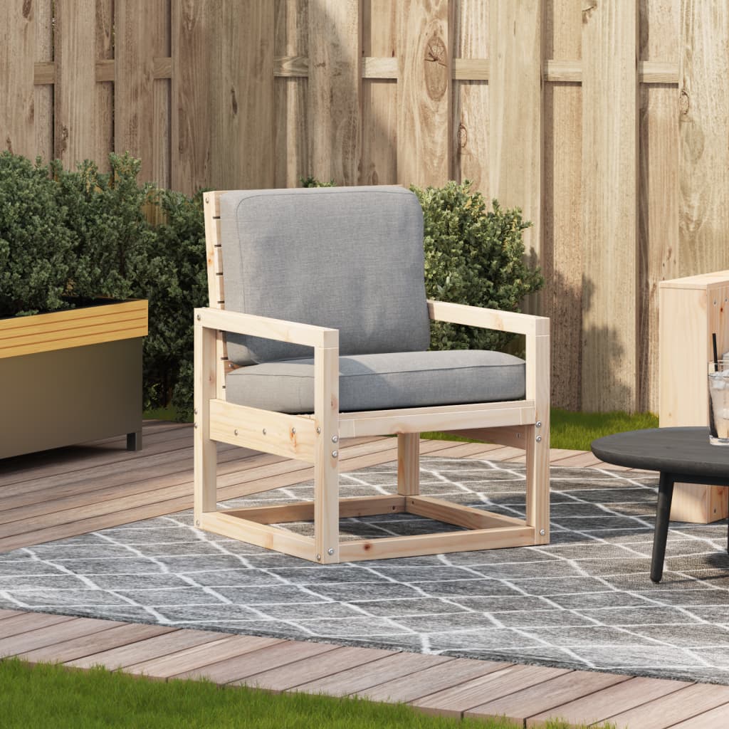 vidaXL Silla de jardín madera maciza de pino 57,5x63x76 cm