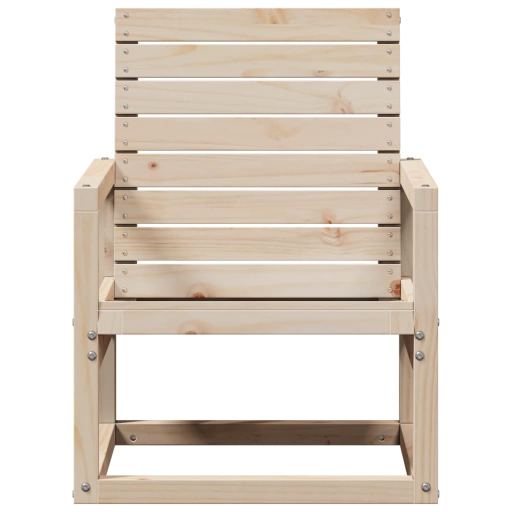 vidaXL Silla de jardín madera maciza de pino 57,5x63x76 cm