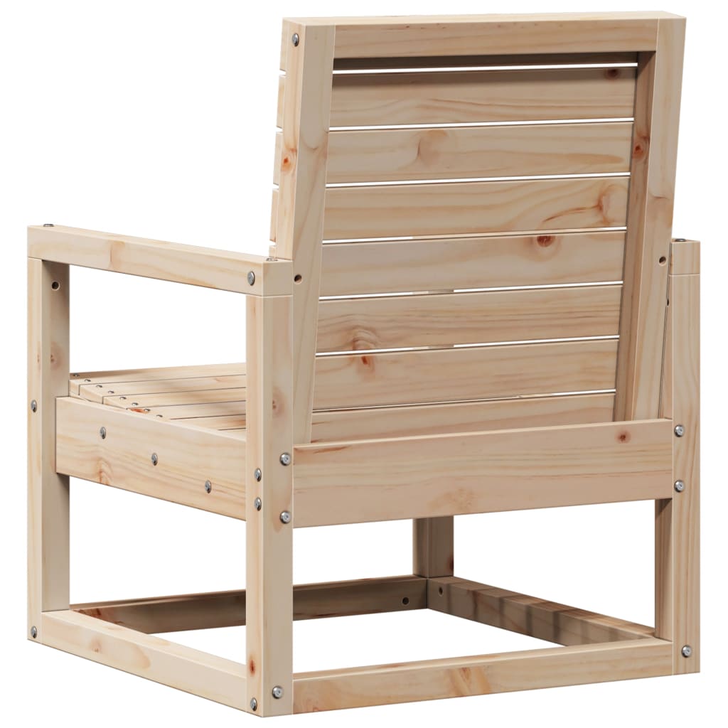 vidaXL Silla de jardín madera maciza de pino 57,5x63x76 cm