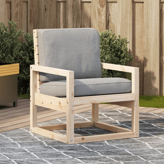 vidaXL Silla de jardín madera maciza de pino 57,5x63x76 cm