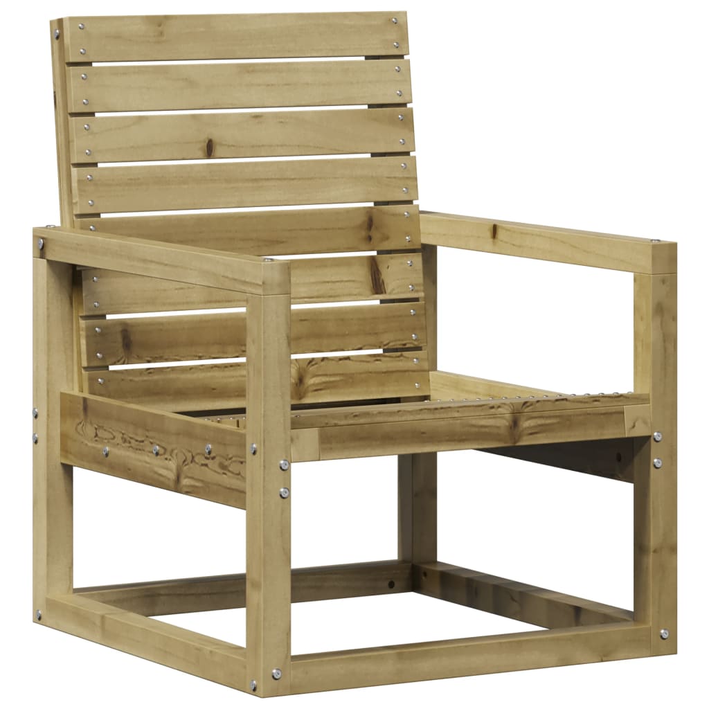 vidaXL Silla de jardín madera de pino impregnada 57,5x63x76 cm