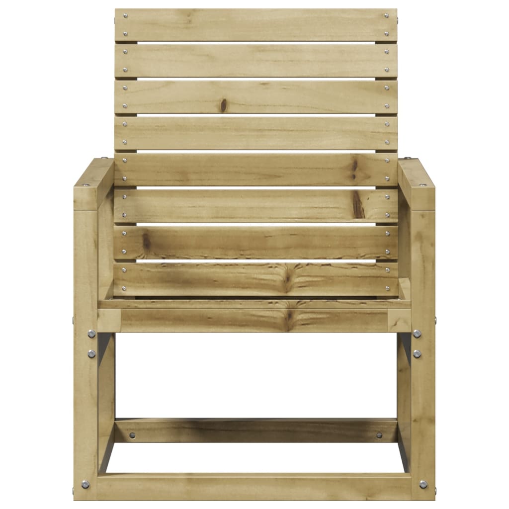 vidaXL Silla de jardín madera de pino impregnada 57,5x63x76 cm