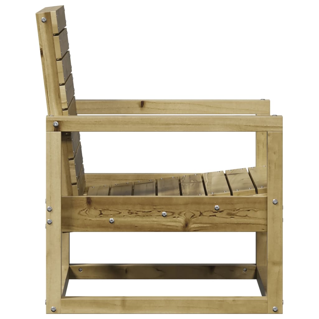 vidaXL Silla de jardín madera de pino impregnada 57,5x63x76 cm