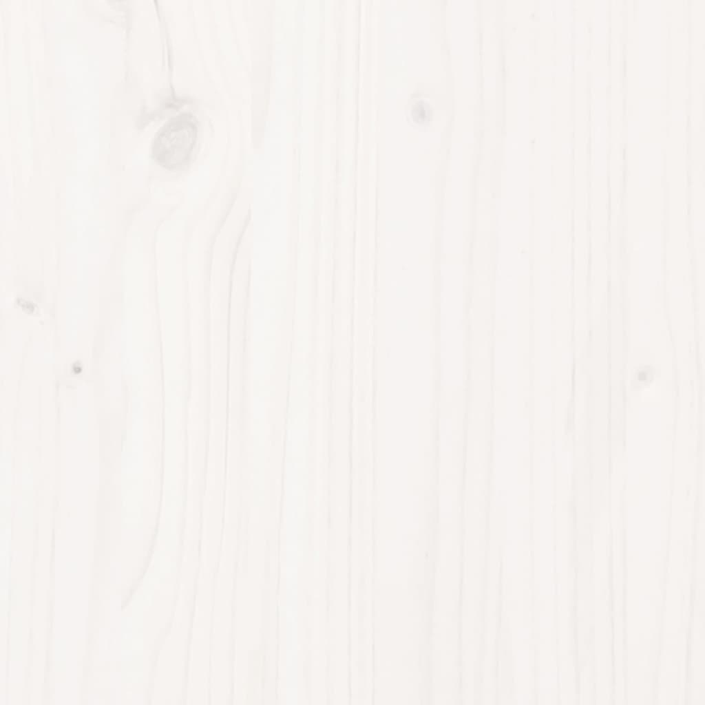 vidaXL Tumbona de madera maciza de pino blanca 205x80x31,5 cm