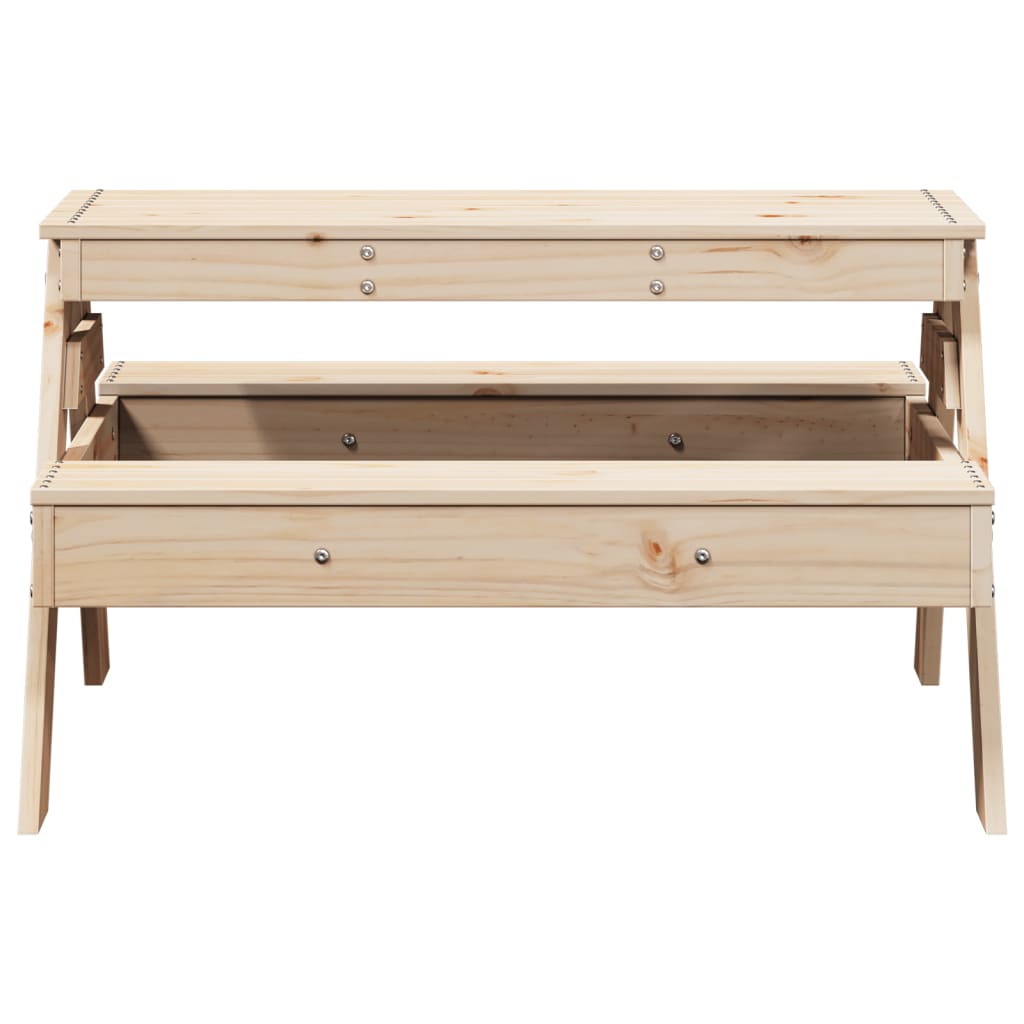 vidaXL Mesa de picnic para niños madera maciza de pino 88x97x52 cm