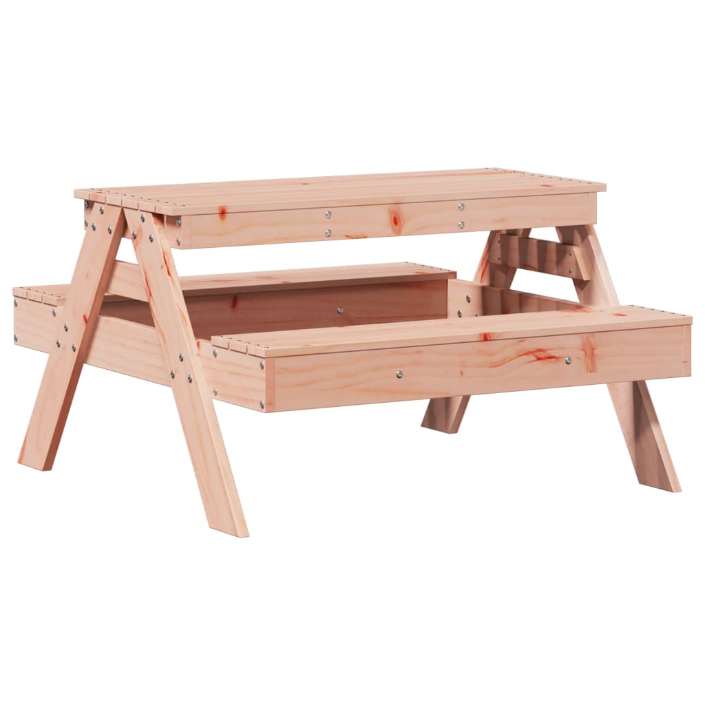 vidaXL Mesa de pícnic para niños madera maciza Douglas 88x97x52 cm