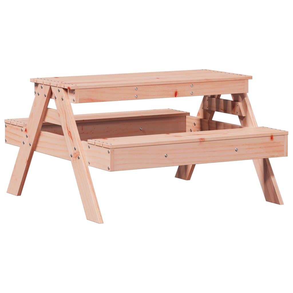 vidaXL Mesa de pícnic para niños madera maciza Douglas 88x97x52 cm