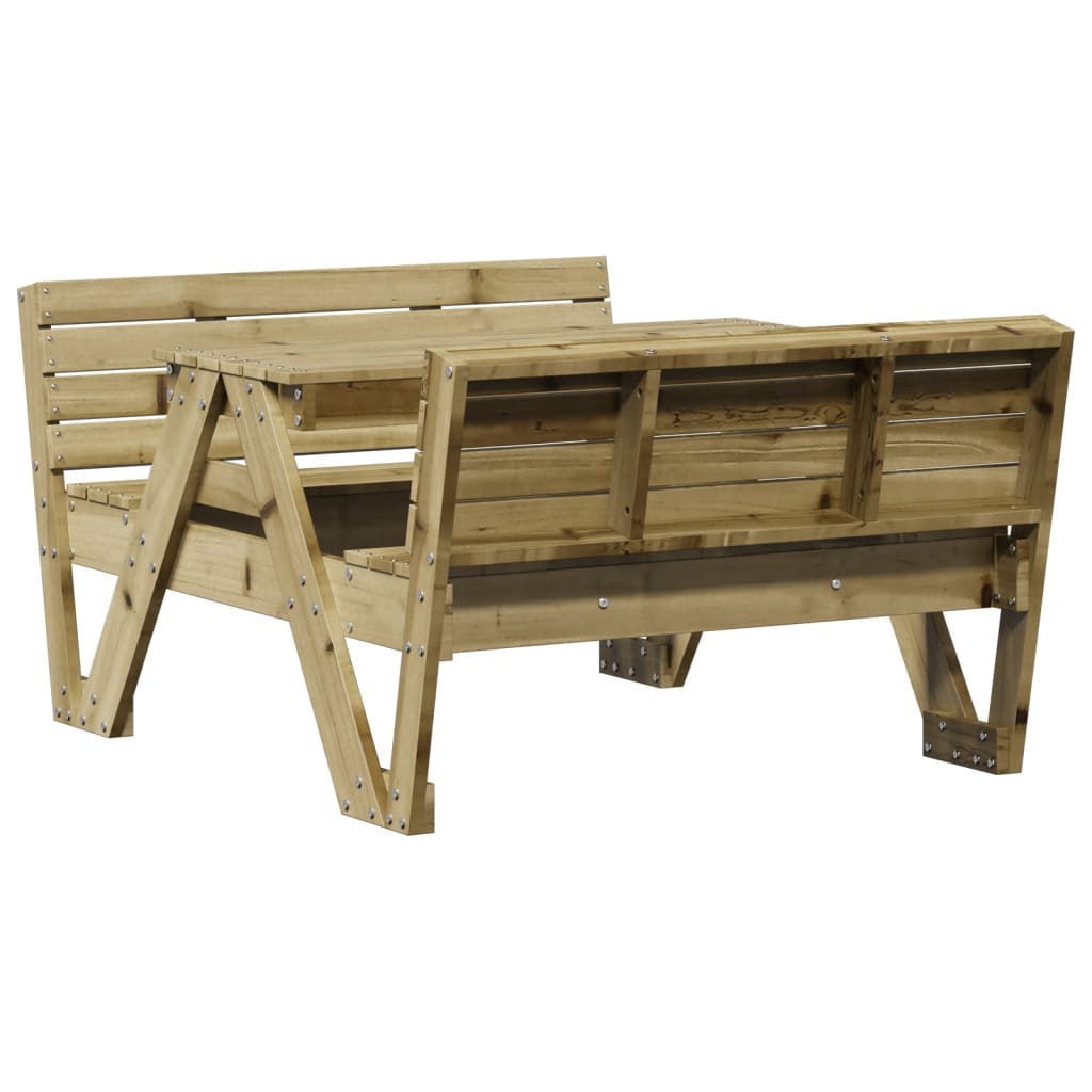 vidaXL Mesa de pícnic para niños madera pino impregnada 88x122x58 cm