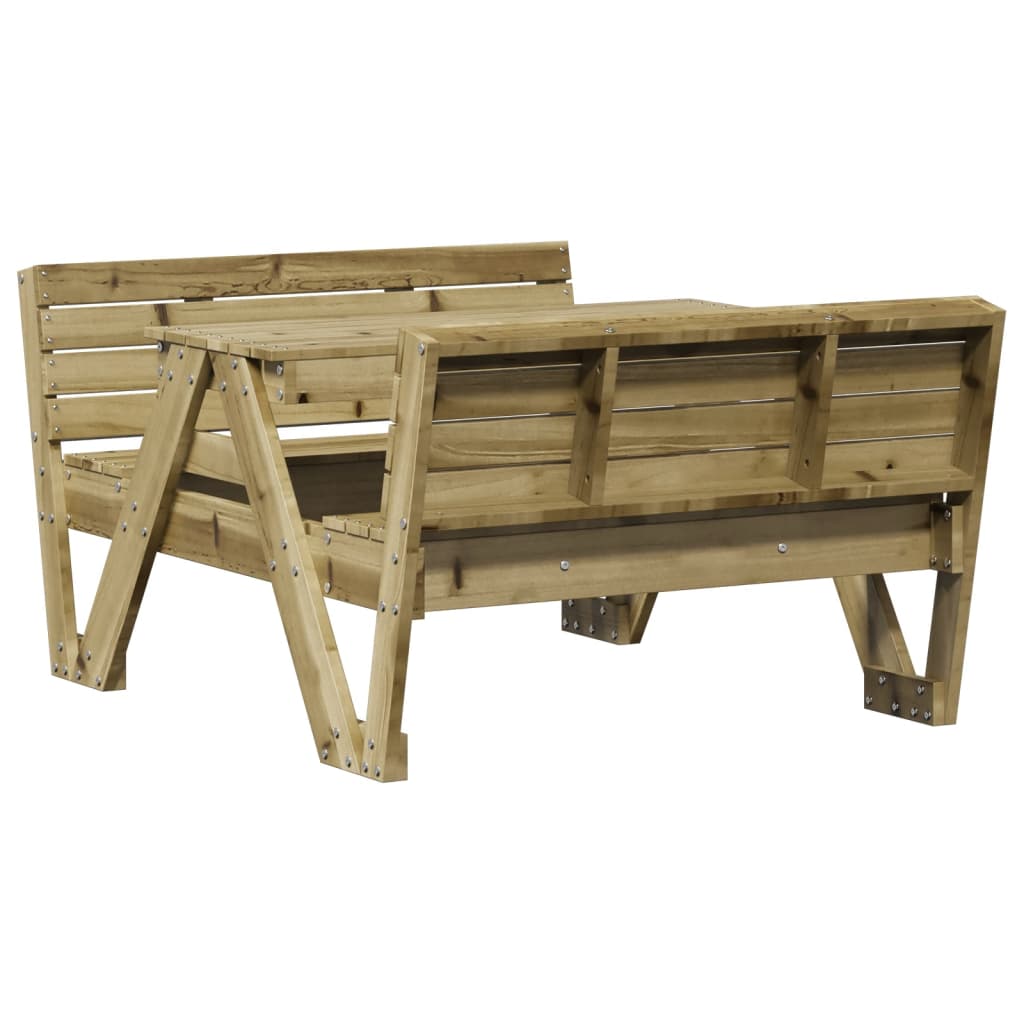 vidaXL Mesa de pícnic para niños madera pino impregnada 88x122x58 cm