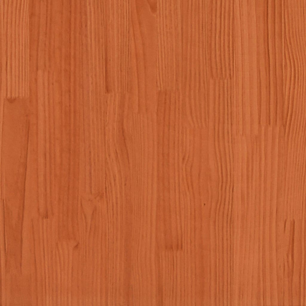 vidaXL Tumbona de madera maciza de pino marrón cera 199,5x62x55 cm