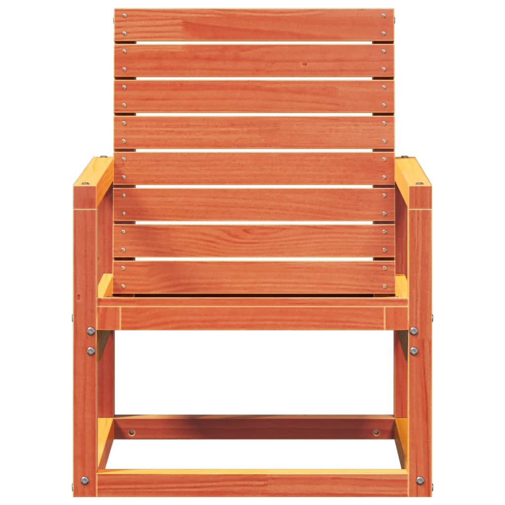 vidaXL Silla de jardín madera maciza de pino marrón cera 57,5x63x76 cm