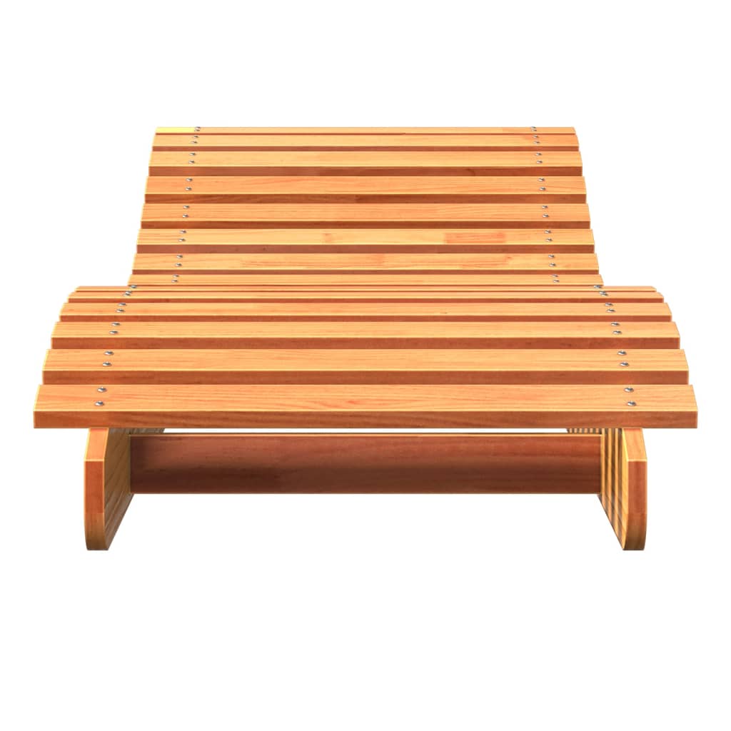 vidaXL Tumbona de madera maciza de pino marrón cera 205x60x31,5 cm