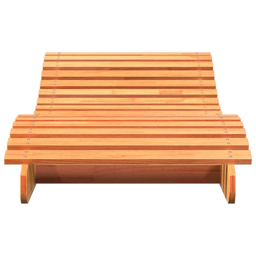 vidaXL Tumbona de madera maciza de pino marrón cera 205x70x31,5 cm