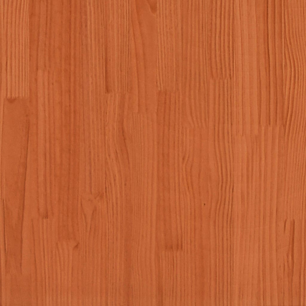 vidaXL Tumbona de madera maciza de pino marrón cera 205x80x31,5 cm