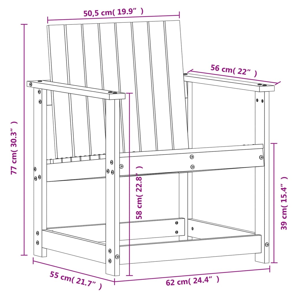 vidaXL Juego de muebles jardín 3 pzas madera maciza pino marrón cera