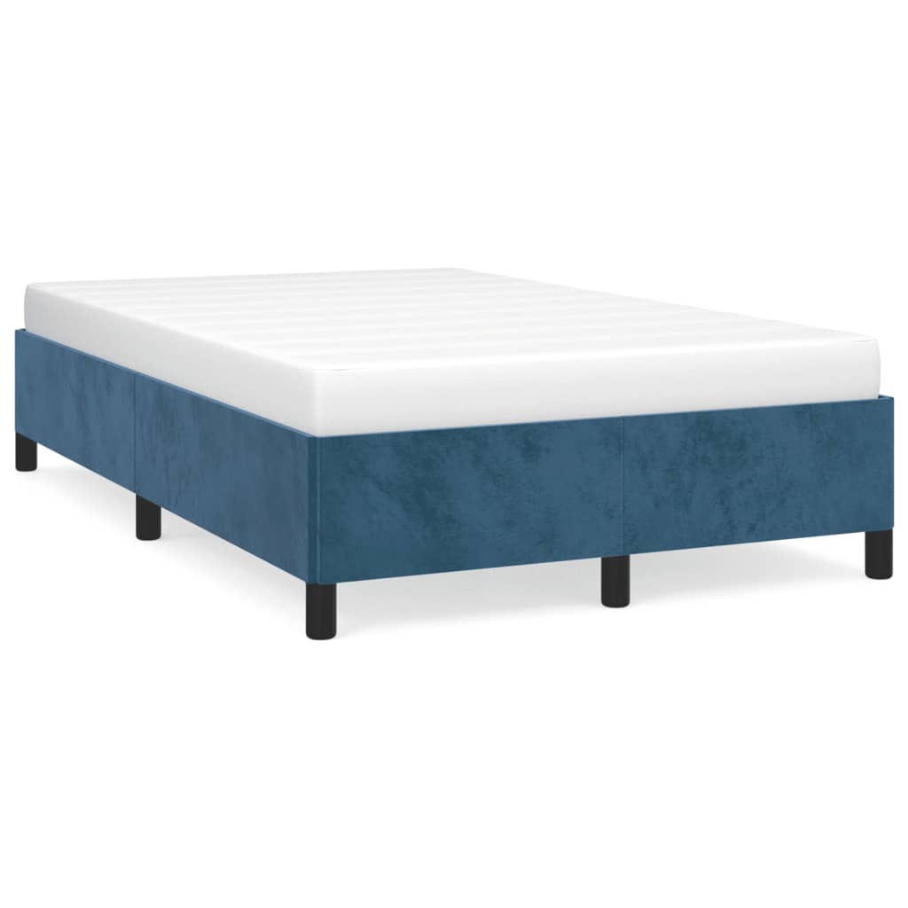 vidaXL Estructura de cama sin colchón terciopelo azul oscuro 120x190cm