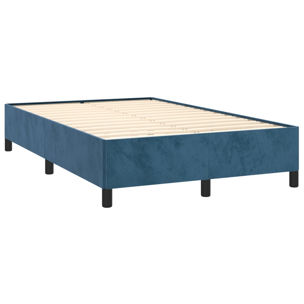 vidaXL Estructura de cama sin colchón terciopelo azul oscuro 120x190cm