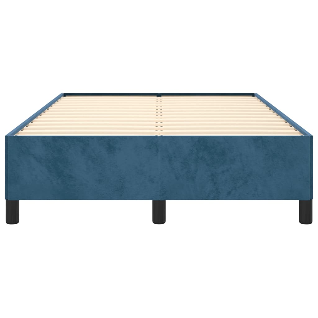 vidaXL Estructura de cama sin colchón terciopelo azul oscuro 120x190cm