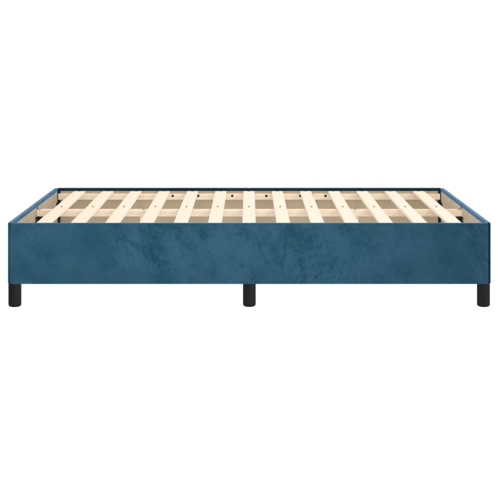 vidaXL Estructura de cama sin colchón terciopelo azul oscuro 120x190cm