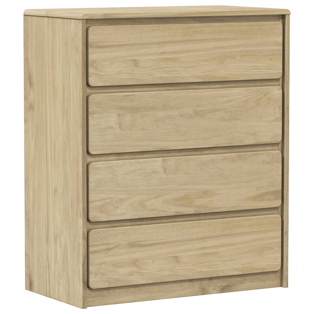 vidaXL Cajonera SAUDA madera maciza de pino color roble 76,5x39x91 cm