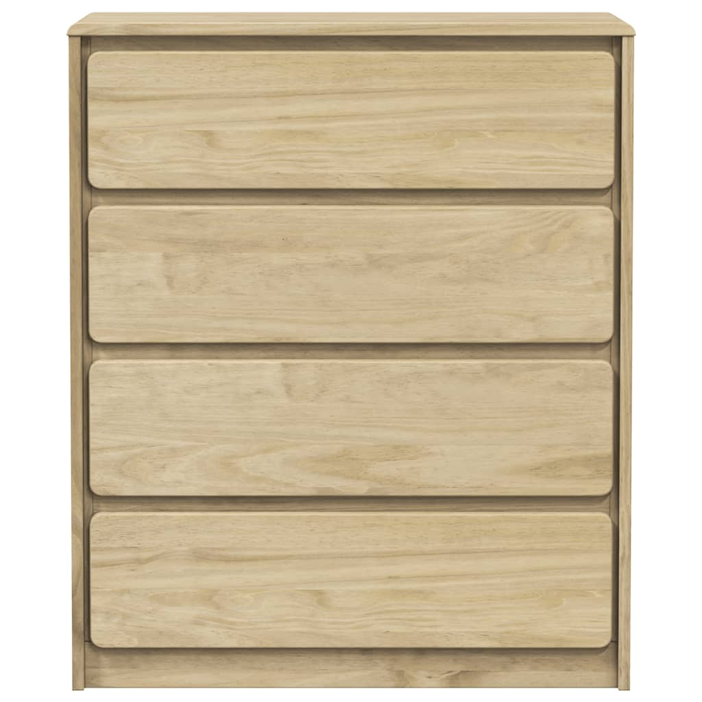 vidaXL Cajonera SAUDA madera maciza de pino color roble 76,5x39x91 cm