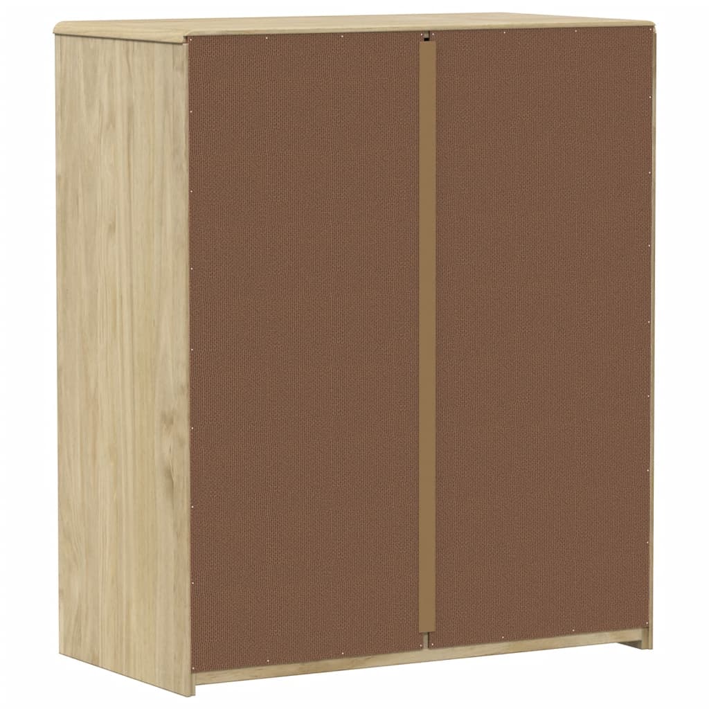 vidaXL Cajonera SAUDA madera maciza de pino color roble 76,5x39x91 cm