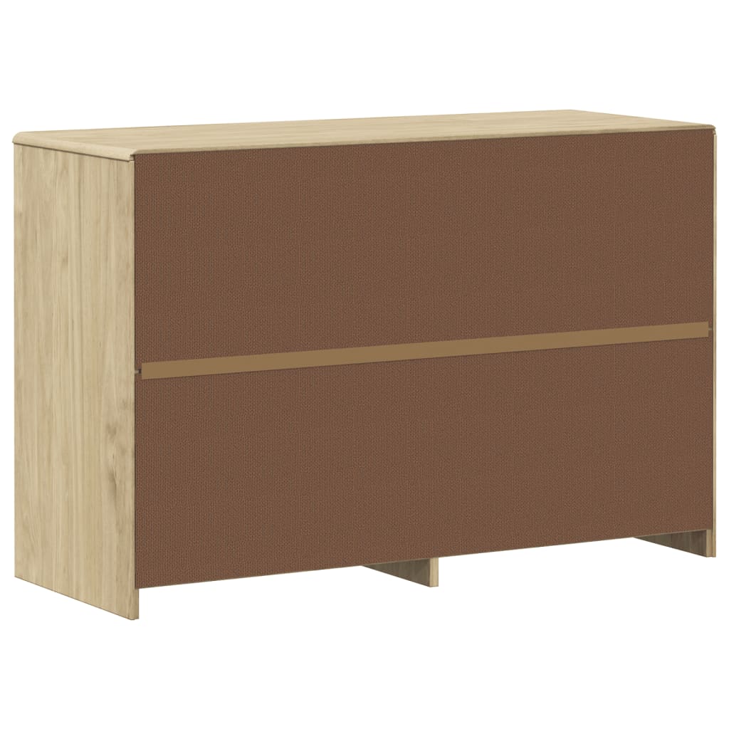 vidaXL Cajonera SAUDA madera maciza de pino color roble 111x43x73,5 cm