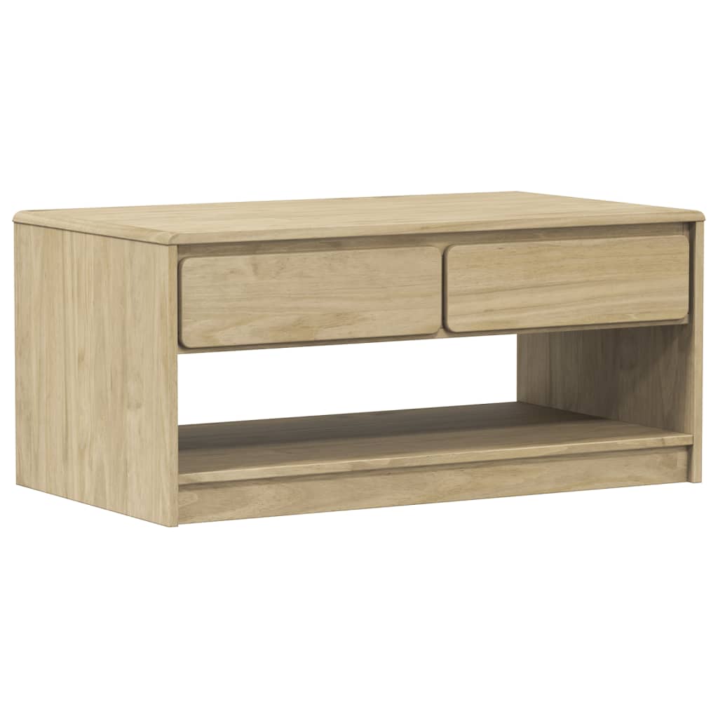 vidaXL Mesa de centro SAUDA madera maciza pino color roble 99x55x45 cm