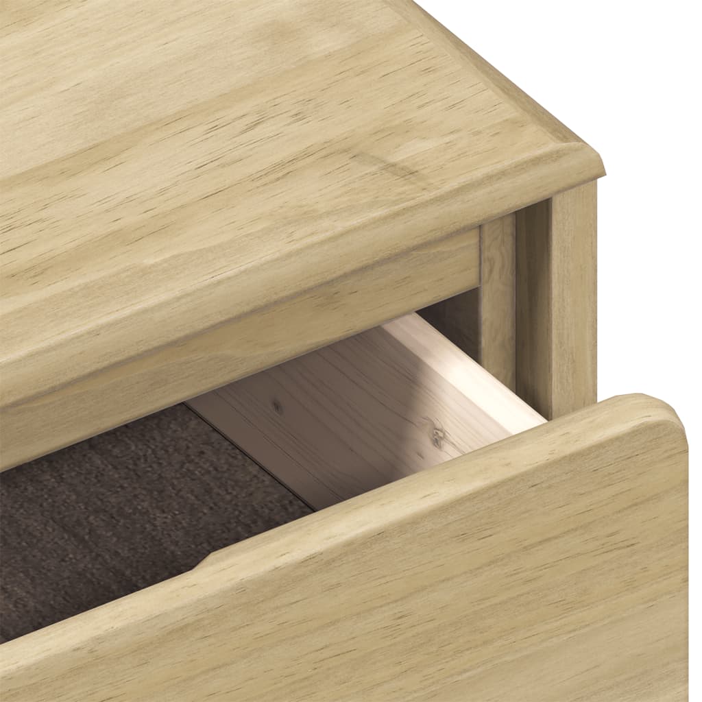 vidaXL Mesa de centro SAUDA madera maciza pino color roble 99x55x45 cm