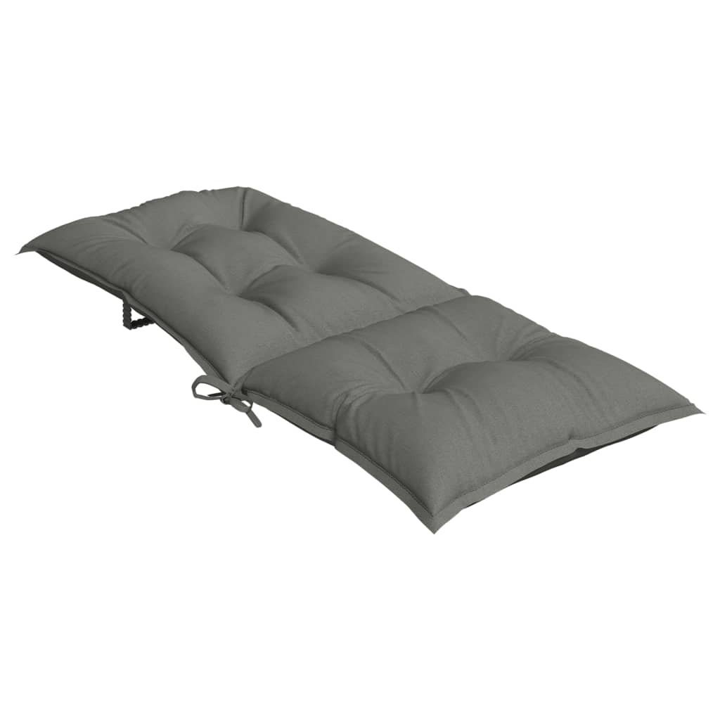 vidaXL Cojines para silla respaldo alto 4 uds tela gris oscuro melange