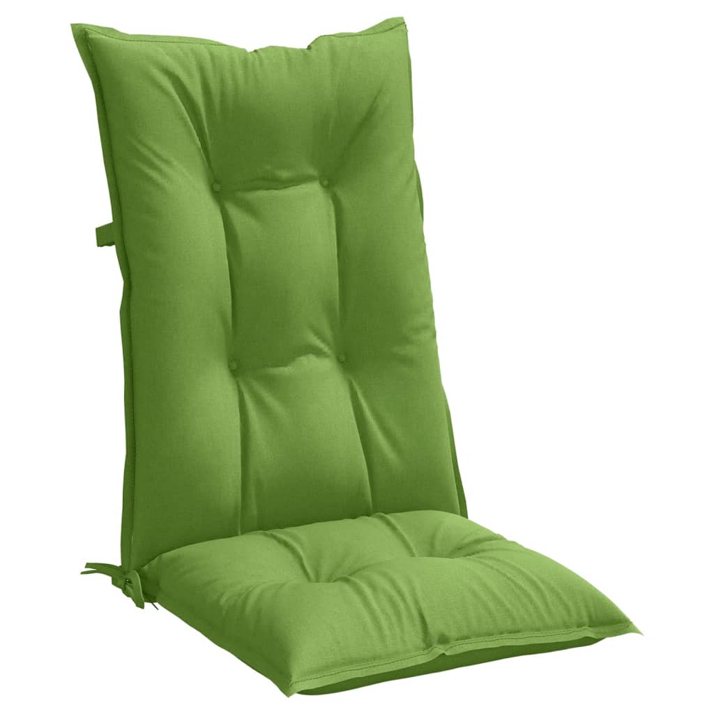 vidaXL Cojines silla respaldo alto 4 uds tela verde melange 120x50x7cm