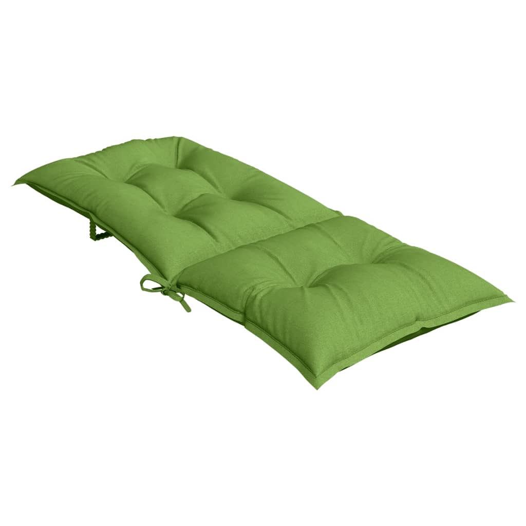 vidaXL Cojines silla respaldo alto 4 uds tela verde melange 120x50x7cm