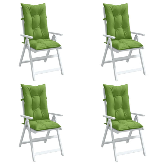 vidaXL Cojines silla respaldo alto 4 uds tela verde melange 120x50x7cm