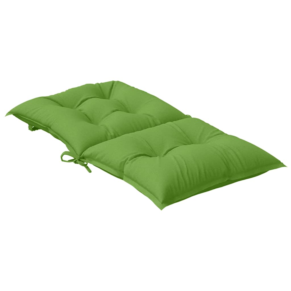 vidaXL Cojines silla respaldo bajo 2 ud tela verde melange 100x50x7 cm