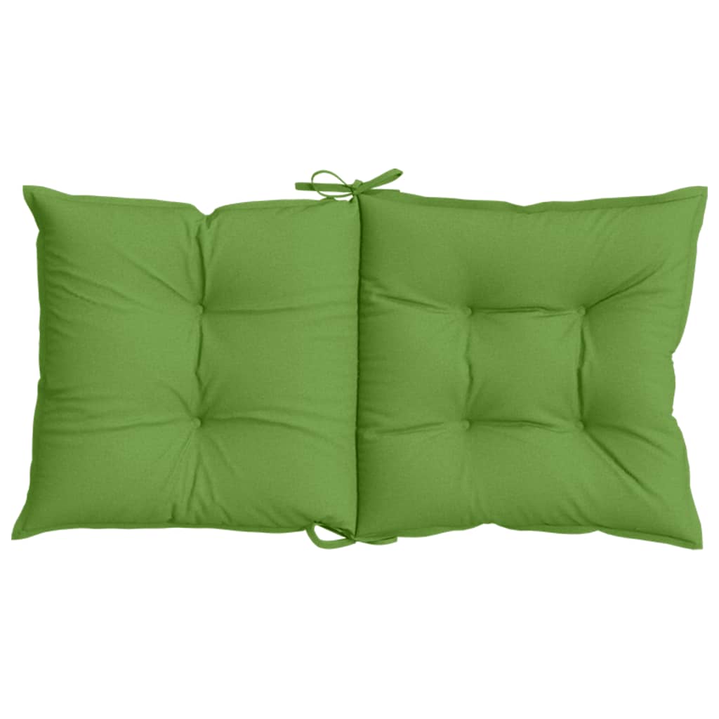 vidaXL Cojines silla respaldo bajo 2 ud tela verde melange 100x50x7 cm