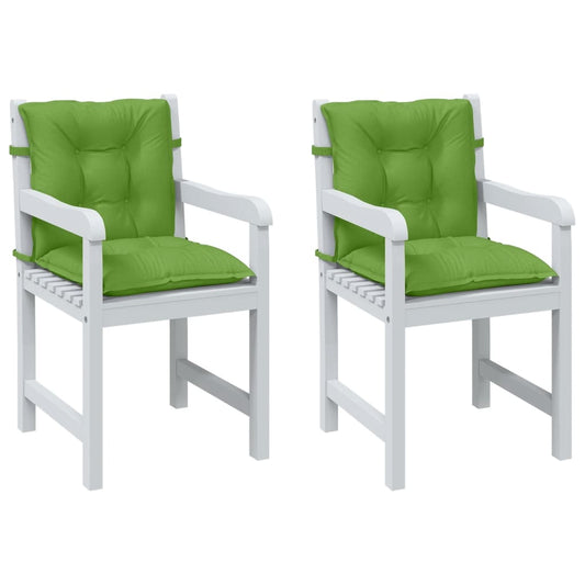 vidaXL Cojines silla respaldo bajo 2 ud tela verde melange 100x50x7 cm