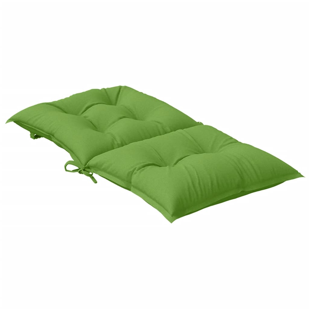 vidaXL Cojines silla respaldo bajo 4 ud tela verde melange 100x50x7 cm