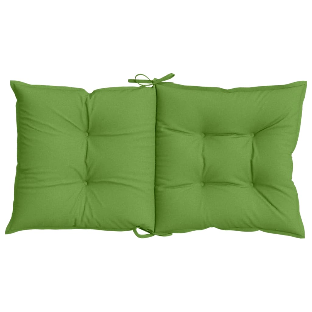 vidaXL Cojines silla respaldo bajo 4 ud tela verde melange 100x50x7 cm