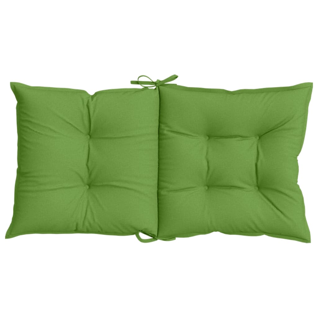 vidaXL Cojines silla respaldo bajo 6 ud tela verde melange 100x50x7 cm