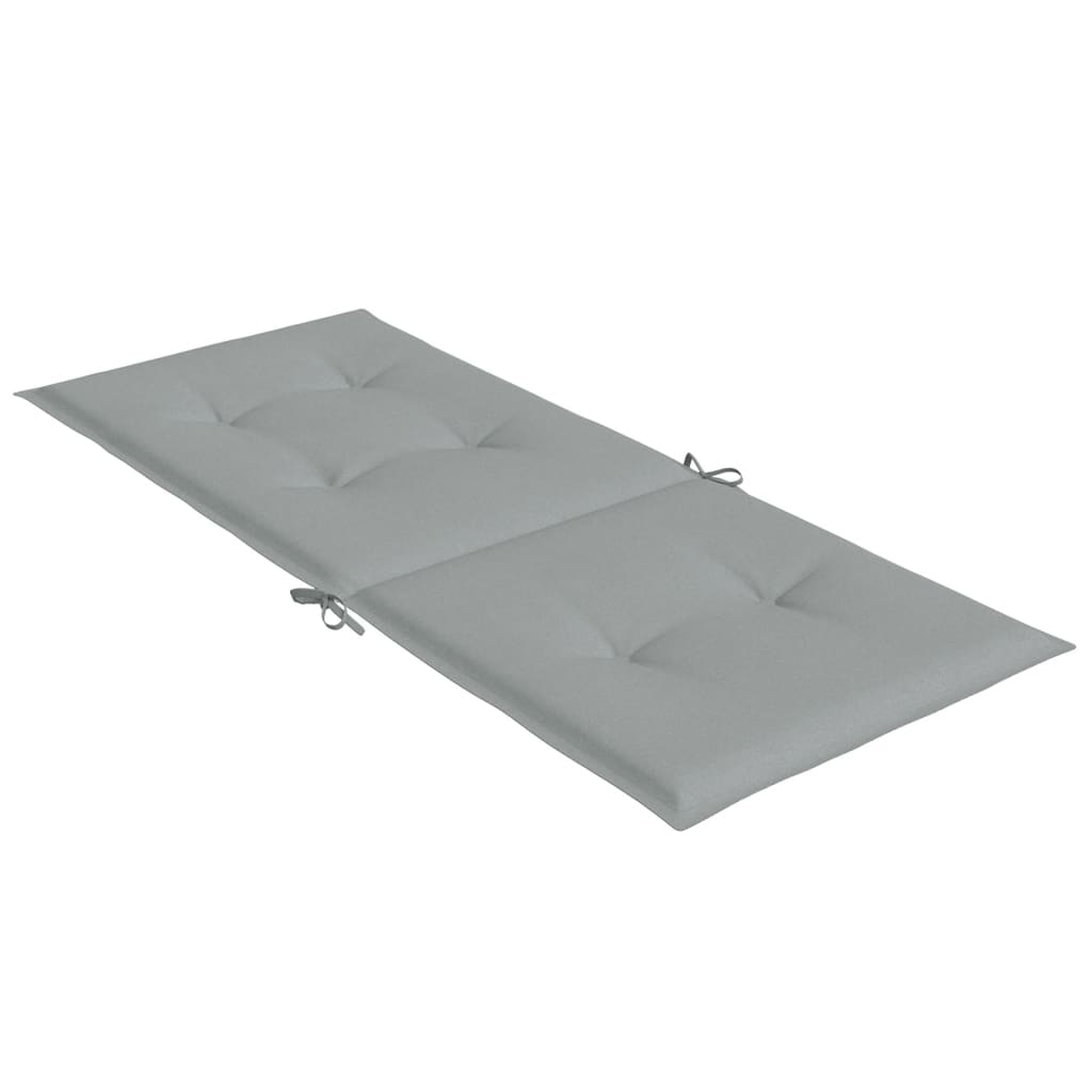 vidaXL Cojines para silla respaldo alto 2 uds tela gris claro melange