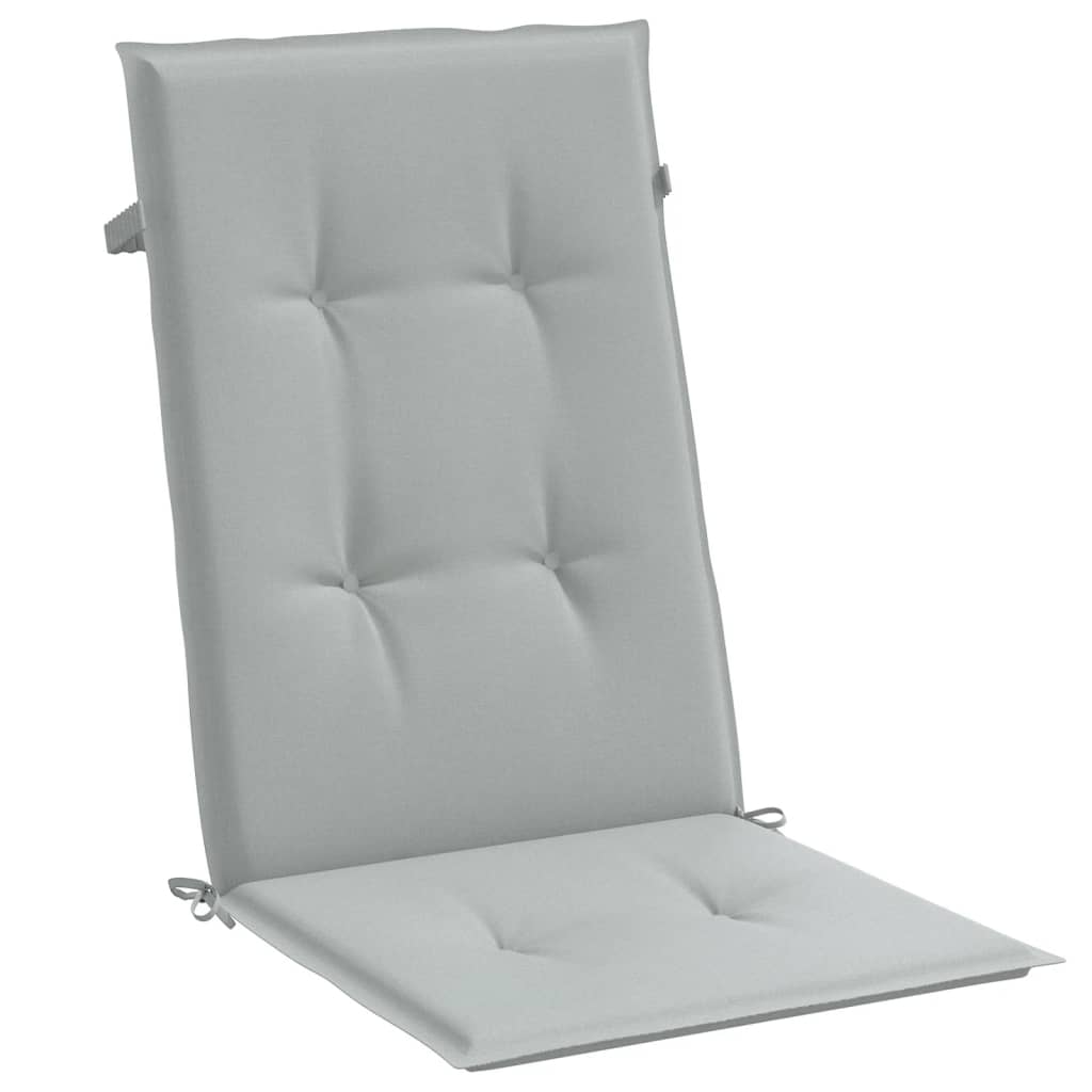 vidaXL Cojines para silla respaldo alto 6 uds tela gris claro melange