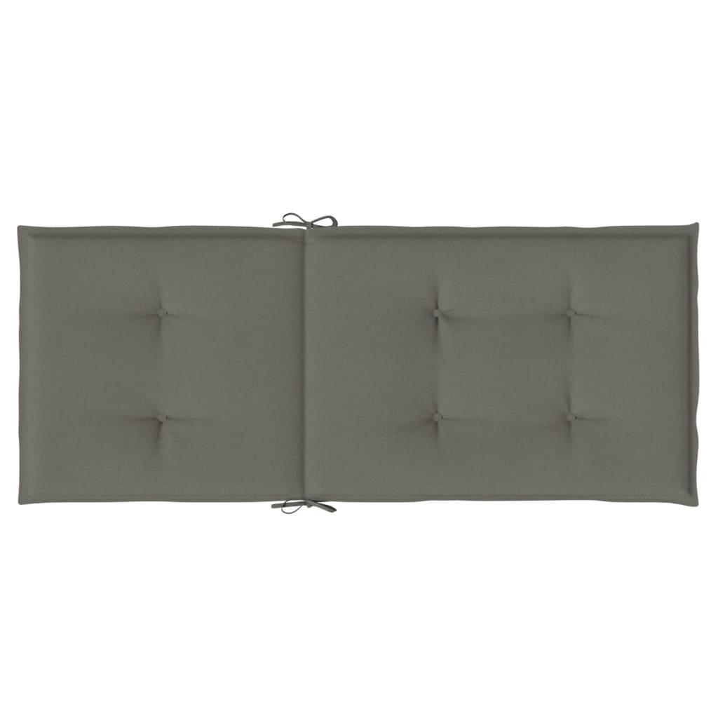 vidaXL Cojines para silla respaldo alto 4 uds tela gris oscuro melange