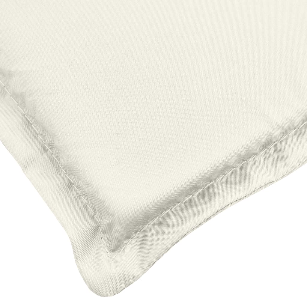 vidaXL Cojines silla respaldo alto 2 uds tela crema melange 120x50x4cm