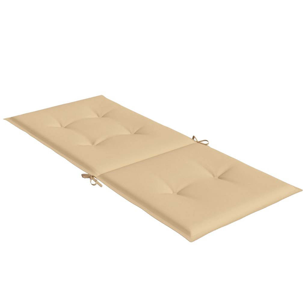 vidaXL Cojines silla respaldo alto 2 uds tela beige melange 120x50x4cm