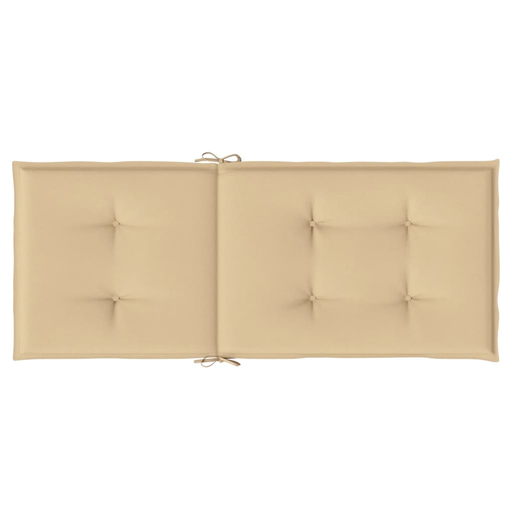 vidaXL Cojines silla respaldo alto 4 uds tela beige melange 120x50x4cm