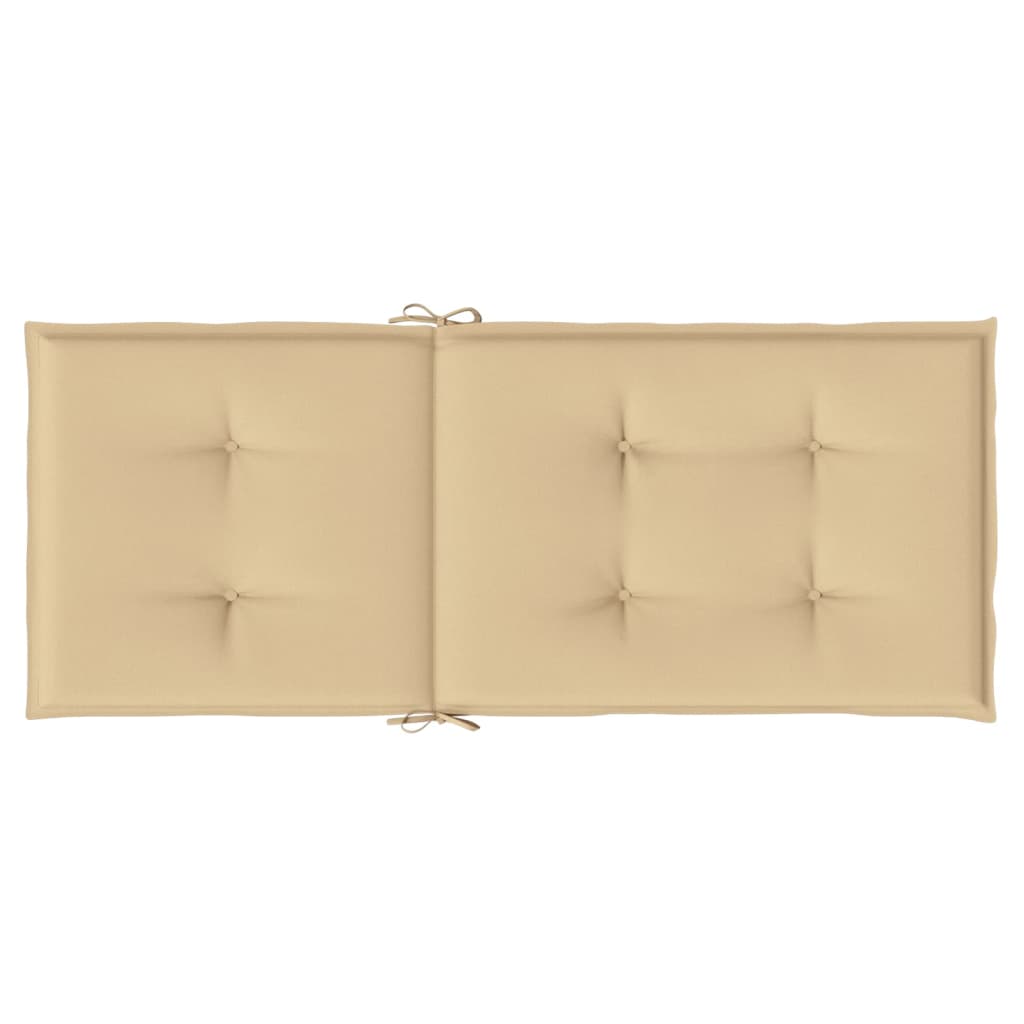 vidaXL Cojines silla respaldo alto 6 uds tela beige melange 120x50x4cm