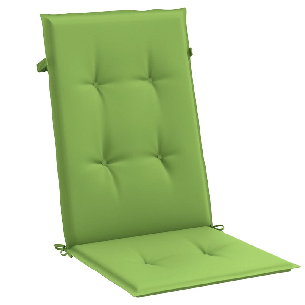 vidaXL Cojines silla respaldo alto 2 uds tela verde melange 120x50x4cm