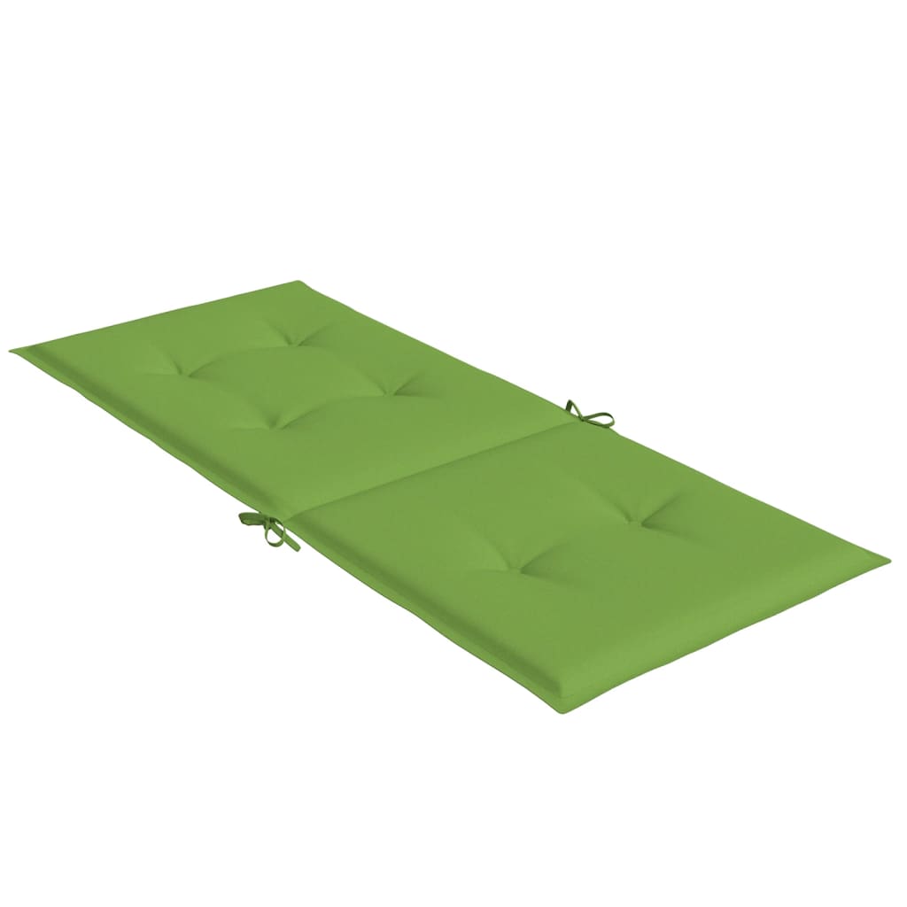 vidaXL Cojines silla respaldo alto 2 uds tela verde melange 120x50x4cm