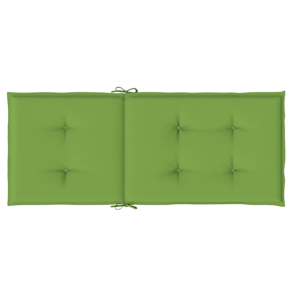 vidaXL Cojines silla respaldo alto 2 uds tela verde melange 120x50x4cm